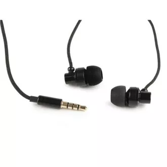 GEMBIRD slúchadlá s mikrofónom MHS-EP-CDG-B pre MP3, kovové, Black