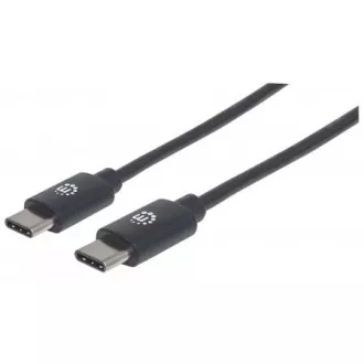 MANHATTAN kábel Hi-Speed USB-C, Type-C Male to Type-C Male, 0, 5m, čierny