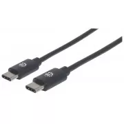 MANHATTAN kábel Hi-Speed USB-C, Type-C Male to Type-C Male, 2m, čierny