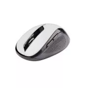 C-TECH myš WLM-02, čierno-biela, bezdrôtová, 1600DPI, 6 tlačidiel, USB nano receiver