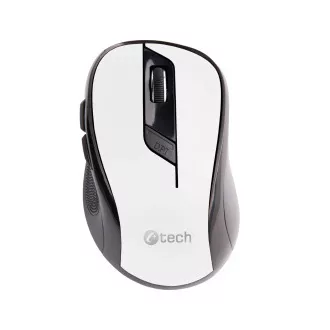C-TECH myš WLM-02, čierno-biela, bezdrôtová, 1600DPI, 6 tlačidiel, USB nano receiver