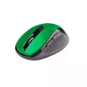 C-TECH myš WLM-02, čierno-zelená, bezdrôtová, 1600DPI, 6 tlačidiel, USB nano receiver