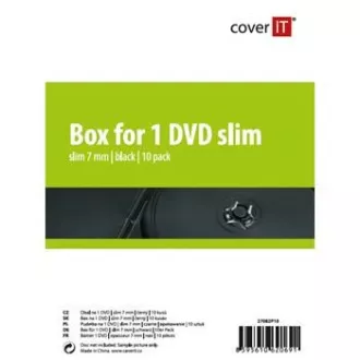 COVER IT obal na 1 DVD 7mm slim čierny 10ks/bal