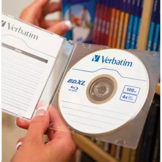 VERBATIM BD-R XL (5-pack) Blue-Ray/Jewel/DL/4x/100GB/ WIDE WHITE INKJET PRINTABLE HARDCOAT SURFACE