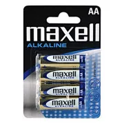 Batéria alkalická, AA (LR6), AA, 1.5V, Maxell, blister, 4-pack