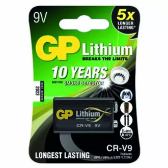 GP Jednorazová lithiová batéria 9V, 1-pack