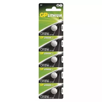 GP Jednorazové lithiová batéria CR1216, 5-pack