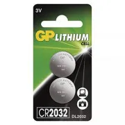 GP Jednorazové lithiová batéria CR2032, 2-pack