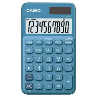 Casio Kalkulačka SL 310 UC BU, modrá, desaťmiestna, duálne napájanie Casio Kalkulačka SL 310 UC BU, modrá, desaťmiestna, duálne napájanie