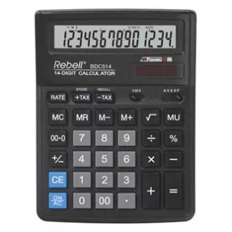 Rebell Kalkulačka RE-BDC514 BX, čierna, stolová, štrnásťmiestna