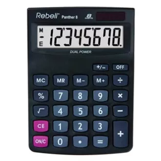 Rebell Kalkulačka RE-PANTHER 8 BX, čierna, stolová, osemmiestna