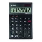 Sharp Kalkulačka EL-125TWH, černo-biela, stolová, dvanásťmiestna