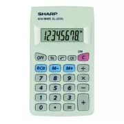 Sharp Kalkulačka EL-233S, biela, kapesná, osemmiestna