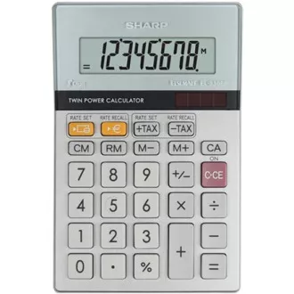 Sharp Kalkulačka EL-330ER, striebra, kapesná, osemmiestna