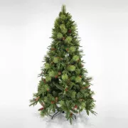 Eurolamp Vianočný umelý stromček borovice so šiškami 180 cm