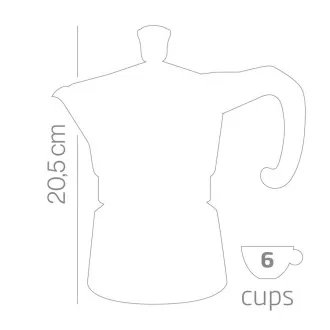 Forever Moka kanvica Miss Moka Prestige Induction, 355 ml, pre 6 šálok, 645 g Forever Moka kanvica Miss Moka Prestige Induction, 355 ml, pre 6 šálok, 645 g