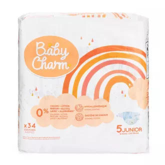 Baby Charm Super Dry Flex veľ. 5 Junior, 11-16 kg (34 ks)