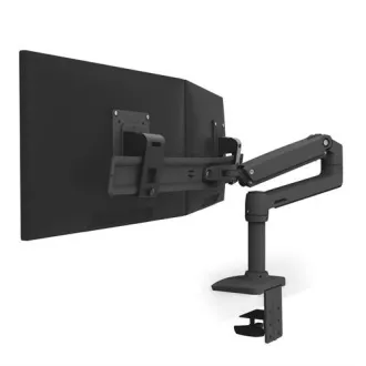 ERGOTRON LX Desk Dual Direct Arm, matná čierna, stolné rameno pre 2 monitory až 25"