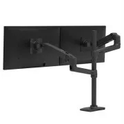ERGOTRON LX Dual Stacking Arm, Tall Pole, Matte Black, stolové ramená pre 2 lcd. max. 40", flexibilný, čierne