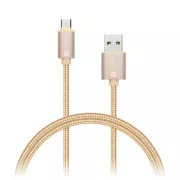 Connect Wire Premium Metallic micro USB - USB, gold, 1m