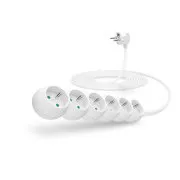CONNECT IT predlžovací kábel 230 V, 6 zásuviek, 5 m, bez vypínača (biely)