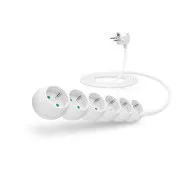 CONNECT IT predlžovací kábel 230 V, 6 zásuviek, 3 m, bez vypínača (biely)