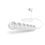 CONNECT IT predlžovací kábel 230 V, 6 zásuviek, 2 m, bez vypínača (biely)
