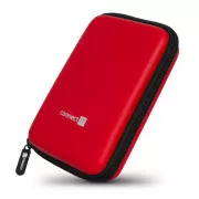 CONNECT IT HardShellProtect pevné škrupinové ochranné púzdro na 2,5" HDD, červené