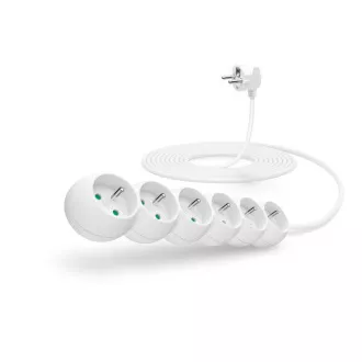 CONNECT IT predlžovací kábel 230 V, 6 zásuviek, 5 m, bez vypínača (čierny)
