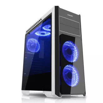 EVOLVEO Ray 4, case full ATX midi tower, 5x 120mm, 2x USB2.0, 1x USB3.0, tvrdené sklo čierno modrý design EVOLVEO Ray 4, case full ATX midi tower, 5x 120mm, 2x USB2.0, 1x USB3.0, tvrdené sklo čierno modrý design