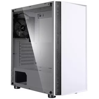 Zalman case miditower R2 white, bez zdroja, ATX, 1x 120mm RGB ventilátor, 1x USB 3.0, 2x USB 2.0, tvrdené sklo, biela