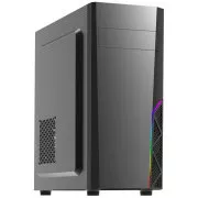 Zalman case miditower T8, bez zdroja, ATX, 1x 120mm ventilátor, 1x USB 3.0, 2x USB 2.0, RGB, čierna