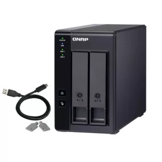 QNAP 2-bay 3.5" SATA HDD USB 3.1 Gen2 10Gbps type-C hardvér RAID externý enclosure.