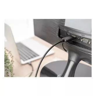 Digitus USB-C - HDMI káblový adaptér, 1,8 m 4K/30 Hz, čierny, kovový kryt