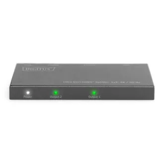 Digitus Ultra tenký HDMI Rozbočovač, 1x2, 4K/60Hz HDR, HDCP 2.2, 18 Gbps, Micro USB napájané