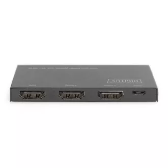 Digitus Ultra tenký HDMI Rozbočovač, 1x2, 4K/60Hz HDR, HDCP 2.2, 18 Gbps, Micro USB napájané