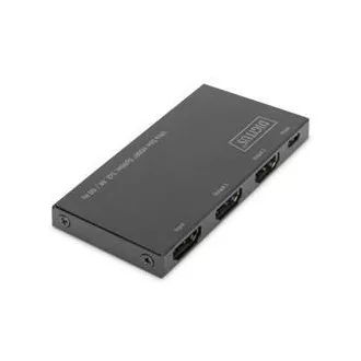Digitus Ultra tenký HDMI Rozbočovač, 1x2, 4K/60Hz HDR, HDCP 2.2, 18 Gbps, Micro USB napájané