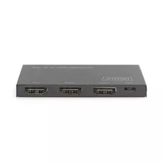 Digitus Ultra tenký HDMI Rozbočovač, 1x2, 4K/60Hz HDR, HDCP 2.2, 18 Gbps, Micro USB napájané