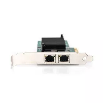Digitus Karta Gigabit Ethernet PCI Express, dvojportový 32-bitový držiak s nízkym profilom, čipová sada Intel