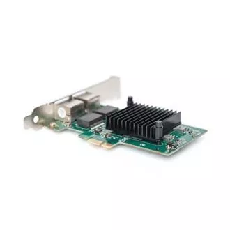 Digitus Karta Gigabit Ethernet PCI Express, dvojportový 32-bitový držiak s nízkym profilom, čipová sada Intel