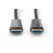 Digitus Pripojovací kábel HDMI AOC s hybridným vláknom, typ AM/M, 15 m, UHD 4K @ 60 Hz, CE, zlatá, bl