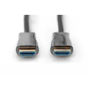 Digitus Pripojovací kábel HDMI AOC s hybridným vláknom, typ AM/M, 10 m, UHD 4K @ 60 Hz, CE, zlatá, bl