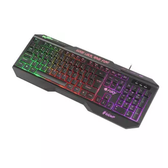Fury Herná klávesnica Hellfire 2, drôtová, USB, kábel dĺžka 1,45 m, podsvietená, čierna (rozloženie US)