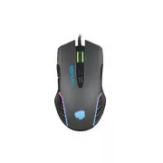 Fury Herná myš Hustler, herná, 6400DPI, USB, optická, drôtová, RGB, 7 tlačidiel, kábel dĺžka 1,6m, čierna
