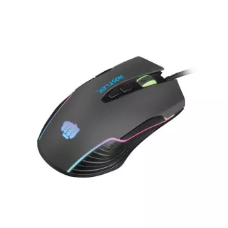 Fury Herná myš Hustler, herná, 6400DPI, USB, optická, drôtová, RGB, 7 tlačidiel, kábel dĺžka 1,6m, čierna