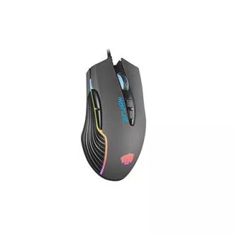 Fury Herná myš Hustler, herná, 6400DPI, USB, optická, drôtová, RGB, 7 tlačidiel, kábel dĺžka 1,6m, čierna