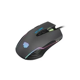 Fury Herná myš Hustler, herná, 6400DPI, USB, optická, drôtová, RGB, 7 tlačidiel, kábel dĺžka 1,6m, čierna