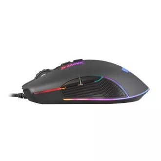 Fury Herná myš Scrapper, herná, 6400DPI, USB, optická, drôtová, RGB, 7 tlačidiel, kábel dĺžka 1,6m, čierna