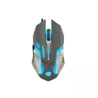 Fury Herná myš Warrior, herná, 3200DPI, USB, optická, drôtová, RGB, 6 tlačidiel, kábel dĺžka 1,5m, čierna