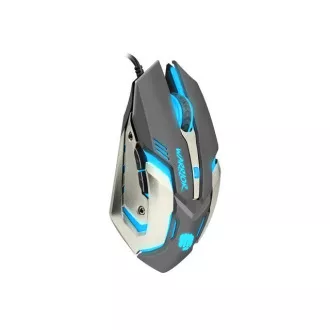 Fury Herná myš Warrior, herná, 3200DPI, USB, optická, drôtová, RGB, 6 tlačidiel, kábel dĺžka 1,5m, čierna
